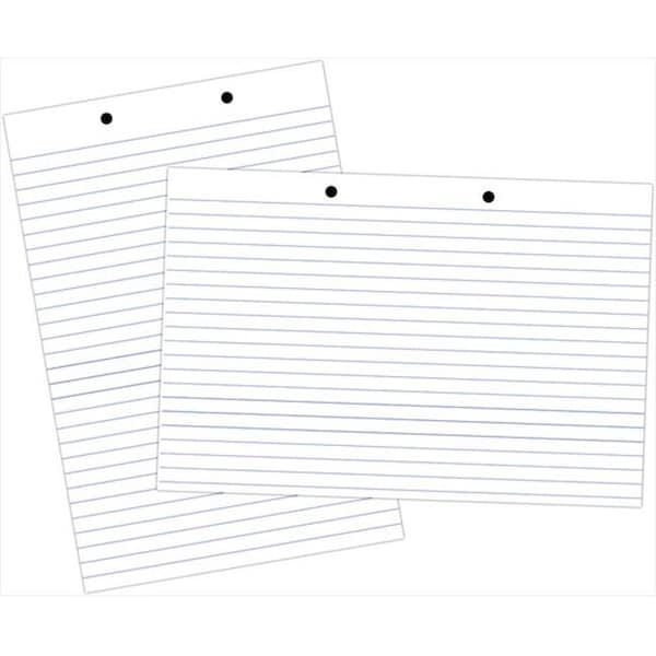 School Smart School Smart 048204 24 x 18 In. Primary Chart Paper Pad; 1 In. Ruling; 0.75 In. Broken Line; 0.5 In. Skip Line; White Newsprint 48204 - main